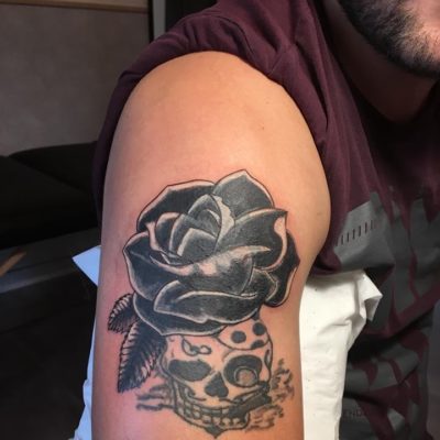 Tattoo cover rose
